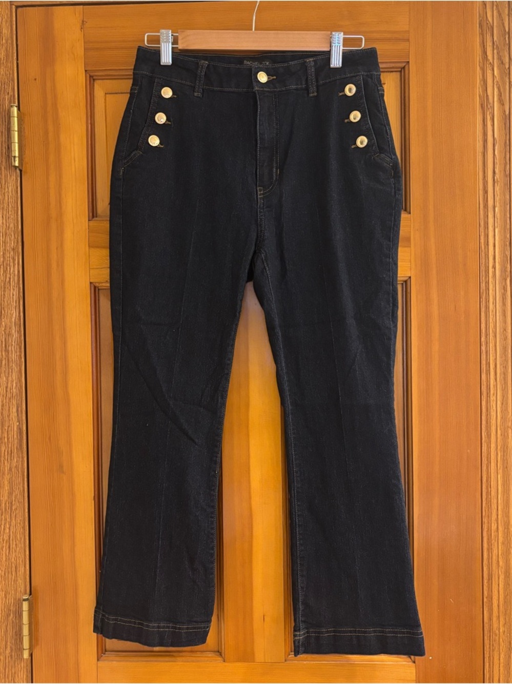 Rachel Zoe cropped Sailor kick out flare denim jeans size 6